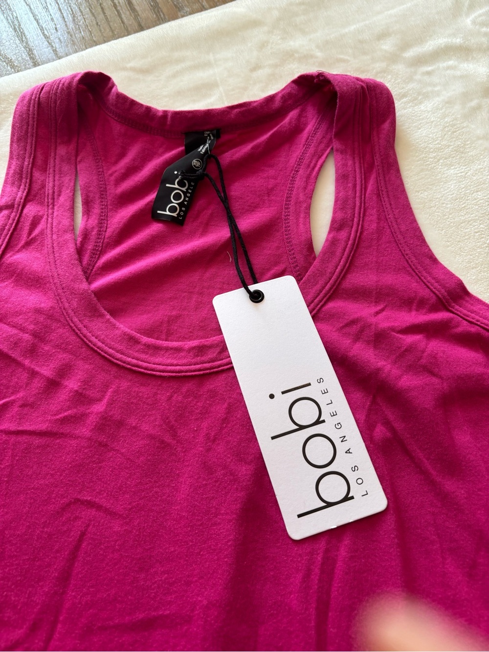 bobi Fuchsia Racerback Tank - Picture 3 of 6